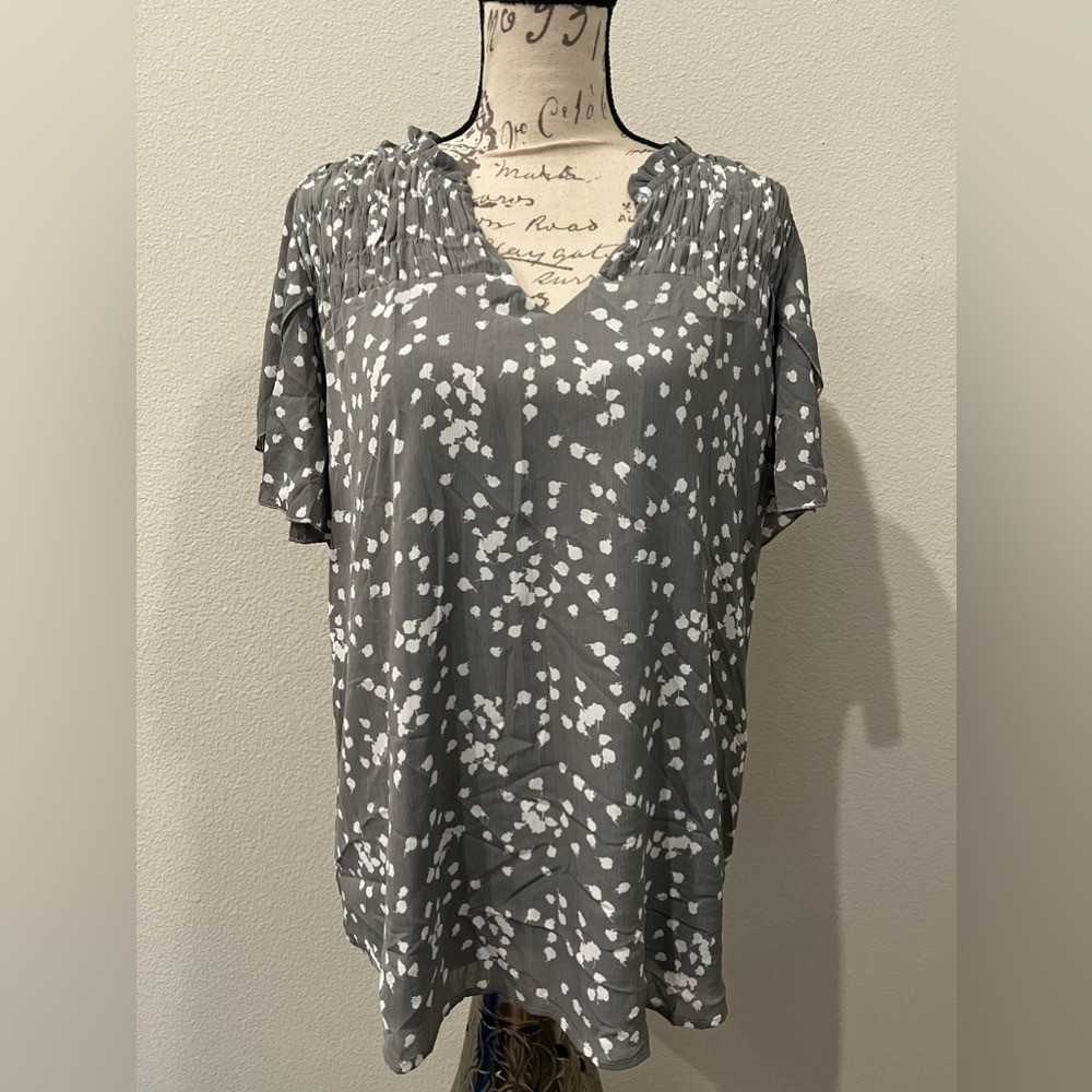 Dokotoo Womens Ladies Summer Tops V Neck Chiffon Med - Picture 2 of 7